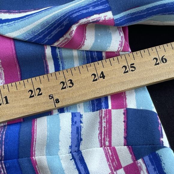 QVC Bob Mackie Blouse Womens Plus Size 1X Abstract Striped 3/4 Sleeve Artsy - Picture 8 of 10